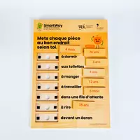 Panneau en bois activité temps d'écrans dans une vie2