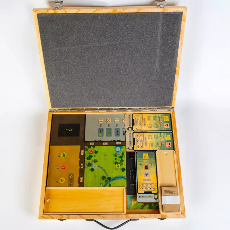 Jeu Ecotopia malette ouverte