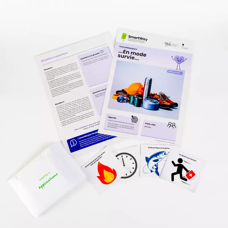 Illustration kit activité smartway "...En mode survie..."