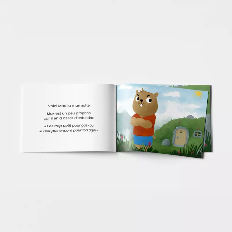 Livre Max la Marmotte ouvert